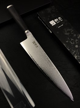 SHIZU HAMONO Нож кухонный Гюйто (шеф) 240/370 мм High Carbon, Molybdenum Vanadium AUS8, SUS410 SM-1052 - фото 16136
