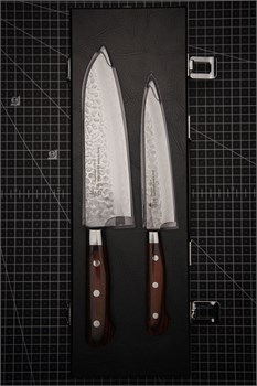 Sakai Takayuki  Подарочный набор в кейсе Сантоку/Петти VG-10/33 Layers Damascus 18008 - фото 33738