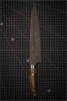 Takeshi Saji Нож кухонный Гюйто 240/375 мм VG-10W Colored Damascus DCM-GUI-240 - фото 34179