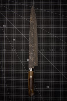 Takeshi Saji Нож кухонный Суджихики 270/400 мм VG-10W Colored Damascus DCM-SUJI-270 - фото 34186