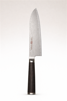 SHIZU HAMONO Нож кухонный Сантоку 165/300 мм AUS-8/SUS410 Damascus SM-1050