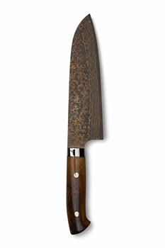 Takeshi Saji Нож кухонный Сантоку 180/310 мм VG-10W Colored Damascus DCM-SA-180