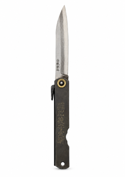 Higonokami Нож складной особенной ручной ковки 75/175 мм Aogami 12-BK