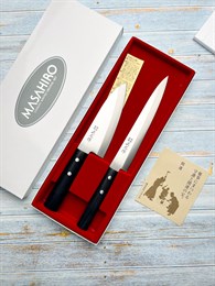 Masahiro Gift Набор из 2-х кухонных ножей: Деба + Янагиба Stainless Steel 11537