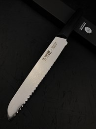 SHIZU HAMONO Нож кухонный Хлебный 217/360 мм VG10, SUS410 Damascus SC-1102