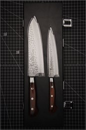Sakai Takayuki  Подарочный набор в кейсе Сантоку/Петти VG-10/33 Layers Damascus 18008