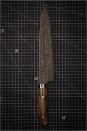 Takeshi Saji Нож кухонный Гюйто 240/375 мм VG-10W Colored Damascus DCM-GUI-240