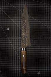 Takeshi Saji Нож кухонный Гюйто 210/335 мм VG-10W Colored Damascus DCM-GU-210