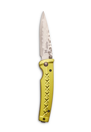 Складной нож Fusion "Bushi Sword" Golden Yellow 85/195 мм VG-10/Damascus MC-0164D