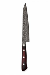 Yoshimi Kato Нож Кухонный Петти 155/260мм VG-10/Nickel Damascus KATO-VG10-2024-WH-PETTY/150